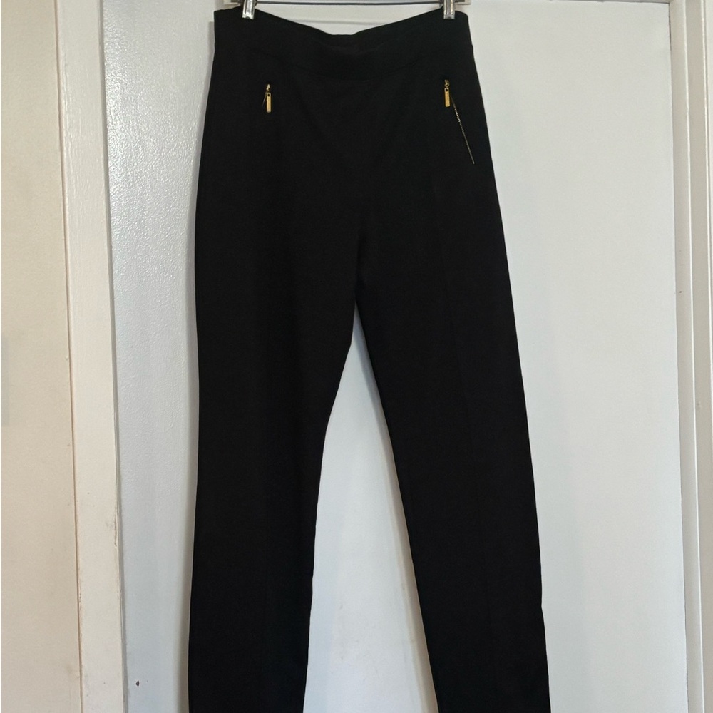 Stretchy pull on pants with zipper detail - Picture 3 of 4